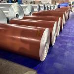 Coloured Lacquer Polyester Aluminum Sheet AA8011 O Gauge 0.08-0.11mm For Building Insulation Structures for sale