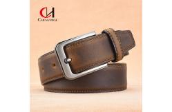 China First Layer Cowhide Leather Belt Simple Needle Seven Level Electroplated Buckle supplier