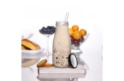 China Transparent Glass Milk Containers Chili Sauce Glass Bottle 8oz 12 oz supplier