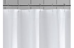 China Pure Cotton Shower Curtains , Mini Ruffled Ticking Stripe White Shower Curtain supplier