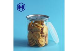 China Cashew Biscuits Canned Food Eoe Plastic PET Can Transparent With Aluminum Lid 335ml supplier