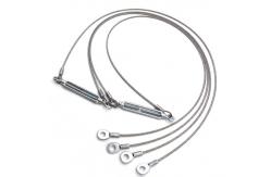 China Adjustable Knurled Nut Steel Cable Lanyard Without Coating Terminal Eyelet supplier