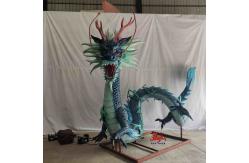 China Alive Sound Realistic Animatronic Animals Chinese Mythical Creatures Green Dragon supplier