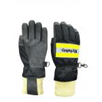 EN659 certified Moisture Barrier and Reflective Strap Firefighter Gloves with Meta-Aramid and Flame Retardant Fabric Cuff for sale