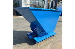 China Storage Bucket Self Dumping Steel Hopper W / Manual Release 2000 LB supplier