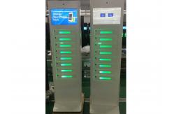 China Malls Event digital Cell Phone Charging Station Kiosk tower with  Secured Lockers and ads screen and UV light supplier