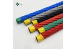 China Playground 16mm Polyester Combination Rope UV Resistant With Steel Core supplier