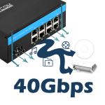 Industrial PoE Managed Switch 8 Port ST Fiber Gigabit Network Unmanaged CE FCC IP40 Rated