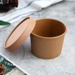 Logo Printing Noodle Disposable Paper Soup Cups With Lid for sale