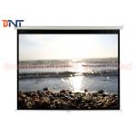 Smoothly High Quality PVC Fabric Auto-locking Manual Projector Screen 100 Inch 4:3 Format for sale
