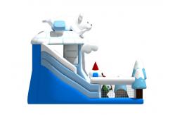 China Ice And Snow Animals Themed 8x8x5.7m commercial inflatable slide supplier
