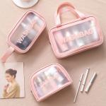 Portable Waterproof Travel Makeup PVC Toiletry Bag For Summer Beach for sale