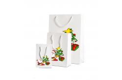China White Eco Friendly Reusable Shopping Bags Custom Kraft Paper Packaging Bags supplier