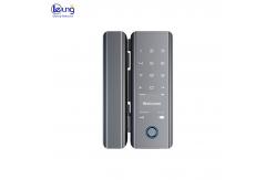China Black Glass Digital Door Lock with Smart Tuya Wifi and Security Fingerprint supplier