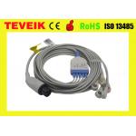 5 leads ECG cable with snap ,AHA,round 6pin for Mindray patient monitor, Medical ECG cable for sale