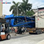 Blue Movable Loading Dock Steel Portable Yard Ramp With Lift Platform