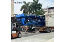 China Blue Movable Loading Dock Steel Portable Yard Ramp With Lift Platform supplier