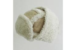 China Sheepskin Winter Russian Trapper Hat Double Face Plush Style Adult Size supplier