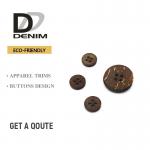 Customized Eco - Friendly Coconut Bulk Buttons 2 / 4 Holes Nature