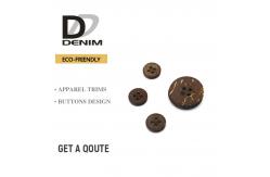 China Customized Eco - Friendly Coconut Bulk Buttons 2 / 4 Holes Nature supplier