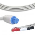 G3103P 3 Lead AHA Fixed Pinch ECG Patient Cable Compatible Artema for sale