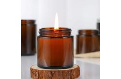 China 2oz 9 Oz 32oz Round Amber Jar Candles In Bulk Customizable supplier