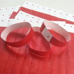 Bar Coding Dupont Tyvek Paper Wristbands for Swimming Pool Activities