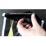 Customized Black Disposable Garbage Bag with Ribbon / Disposable Trash Bag