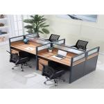 Modern Type MFC Panel Mesh Office Chair With Wheels Cubicle Office Table 4 Seater Office Workstation for sale