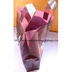Brown Printed Packaging Soft Loop Handle Bags for Shoes , Grocery , Apparels