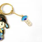 Round Metal Enamel Keychain Custom For Business Team Building