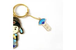 China Round Metal Enamel Keychain Custom For Business Team Building supplier