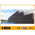 Hot Galvanized Gabion Wire Mesh Baskets Retaining Wall Spirals / Helicals Connected for sale