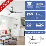 Plywood Blade Modern LED Ceiling Fan 52 Inch DC Motor Home Using