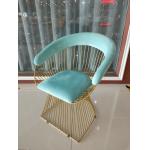 Sponge Seat Cushion 37cm Wrought Iron Dining Chair