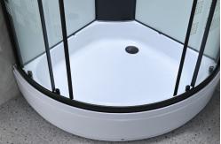China Modern Shower Pods Cabins With Printing Glass And Black Frame supplier