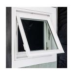 PVC Hurricane Impact Glass Windows White Double Glass Custom Awning Windows for sale