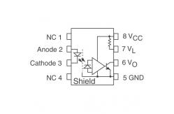 China HCPL-4506-500E​ SOP8 10mA Gate Drive Interface Optocouplers supplier