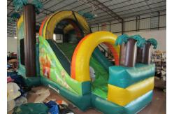 China Attractive Palm Tree Inflatable Obstacle Courses 0.55mm Pvc Tarpaulin 12 X 4m supplier