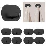 Rust-Proof Adhesive Hooks Heavy Duty Stick On Wall Hooks Stainless Steel Kitchen Bathroom Hooks for sale