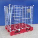 High Strength  Wire Mesh Pallet Cages Reusable Metal Mesh Containers for sale