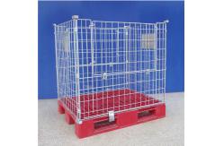 China High Strength  Wire Mesh Pallet Cages Reusable Metal Mesh Containers supplier
