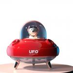400ML Cute Design UFO Humidifier Double Spray Humidification Quiet Rechargeable USB Humidifier With Colorful Night Light for sale