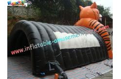 China Custom Inflatable Party Tent , Tiger Tunnel Tent For Advertising supplier