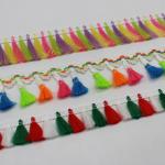 Curtain 100% Polyester Multicolor Brush Fringe Tassel for sale