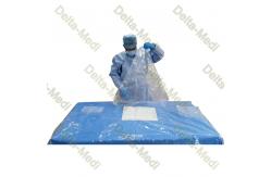 China Disposable Surgical Transparent Polyethylene Vertical Isolation Drape With Incise Film supplier