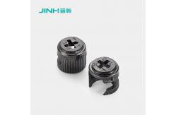 China KD Furniture Minifix Cam Lock Black Nickel Plated For Flatpack Assembly supplier