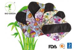 China Customized Bamboo Washable Sanitary Pads , Breathable Bamboo Sanitary Pads supplier