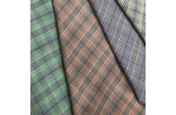 China Stretch Polyester Rayon Yarn Dyed Gingham TR Check Fabrics Twill Plaid supplier