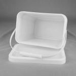 1 Gallon 3.5L Plastic Square Pail With Lid Excellent Seal Ability
